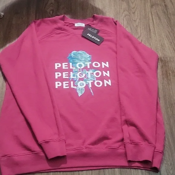 Peloton fuchsia oversized crew neck sweater Womans size medium - Picture 2 of 5